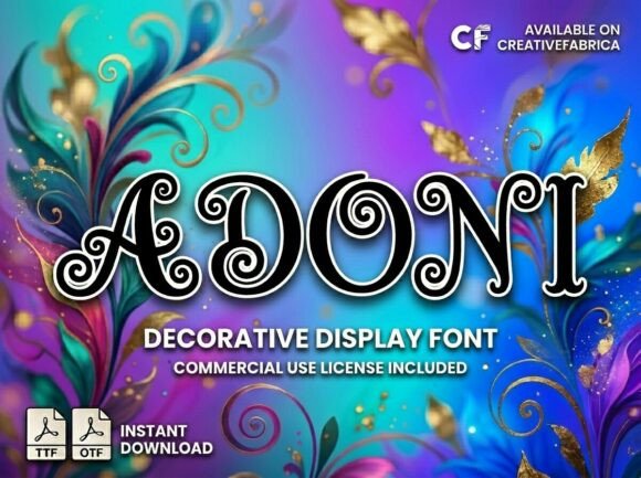 Adoni: Whimsical Swirls for Enchanting Visual Stories