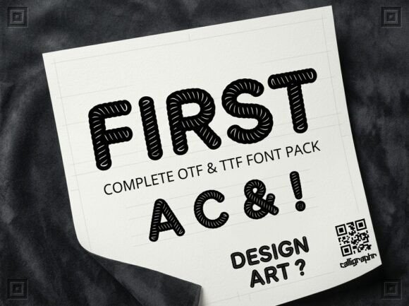 First: A Bold Display Typeface for Headlines and Logos